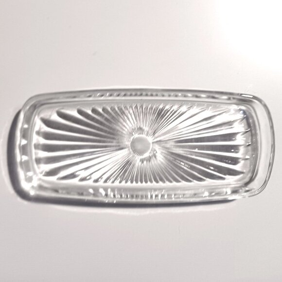 Vintage Butter Dish Mid Century Modern Chrome Finish and Glass - Picture 5 of 5